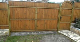 Купить распашные ворота деревянные Скопин, цена от 2750 руб.
